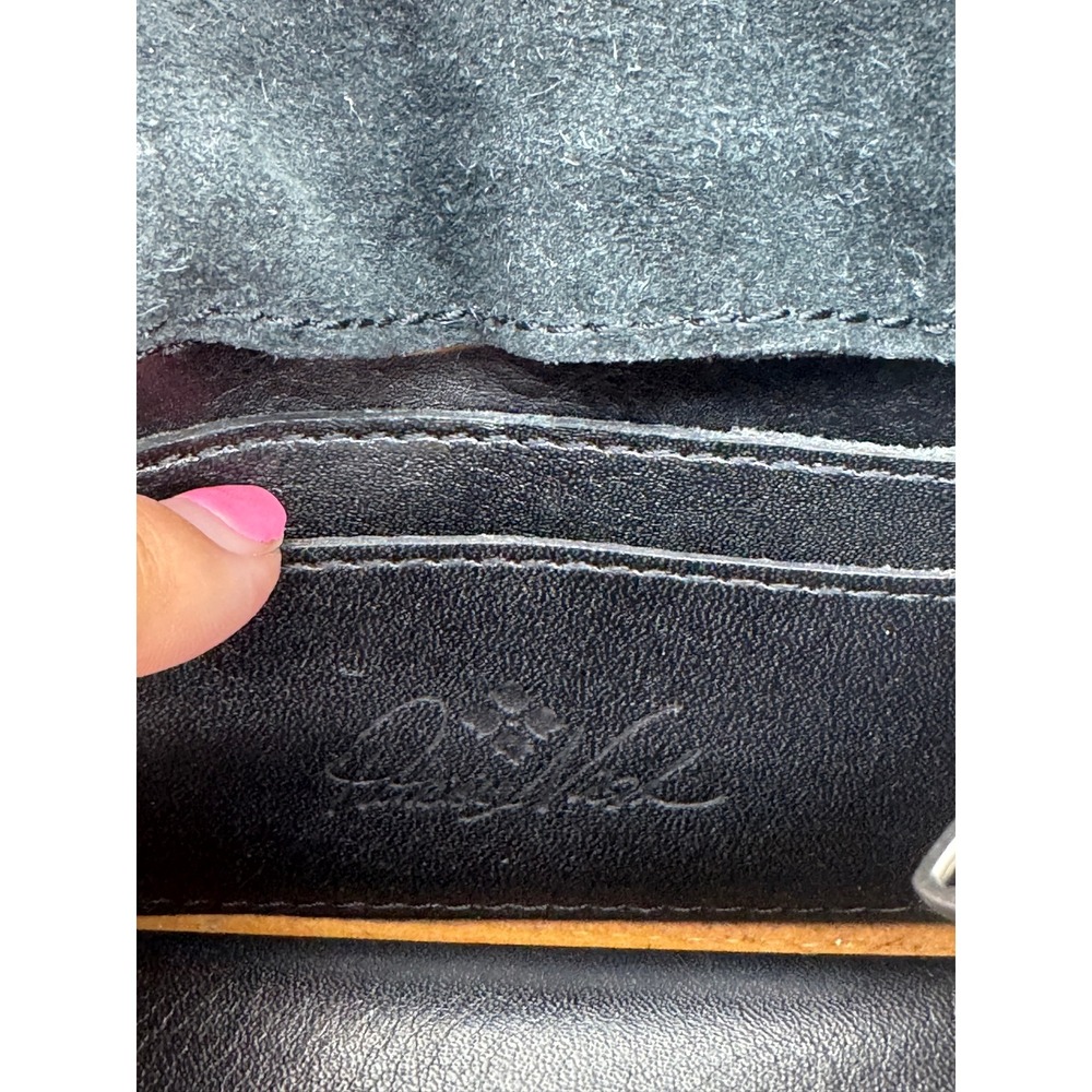 Patricia Nash Torri Black Tooled Leather Crossbody Bag Floral Embossed Boho West - Picture 3 of 11